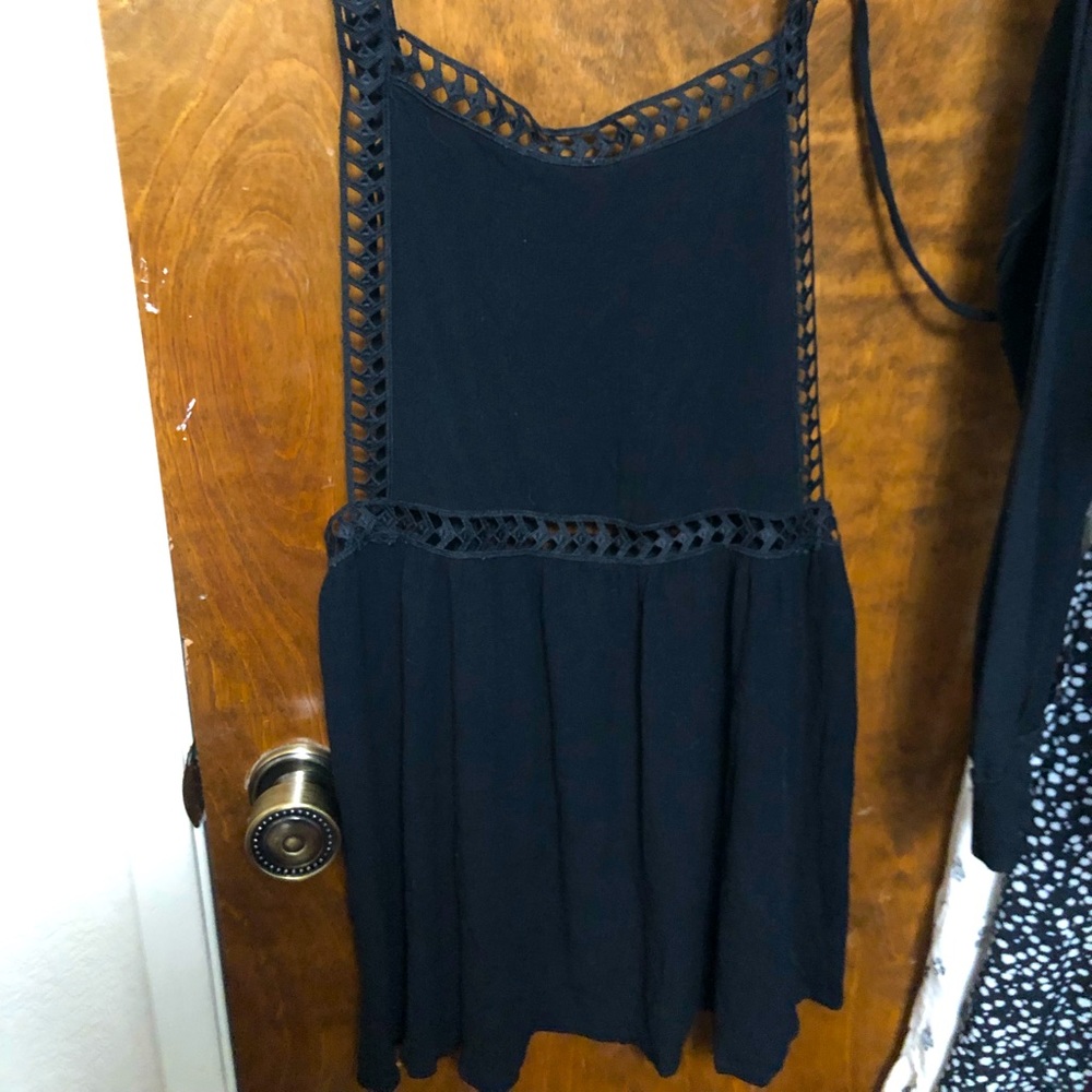 Adorable open back black cut out dress